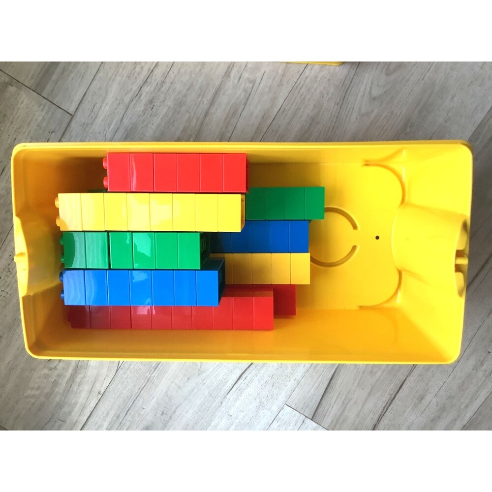 LEGO Storage Brick Box 8 Stud with Duplo Blocks Toy Chest Yellow Container
